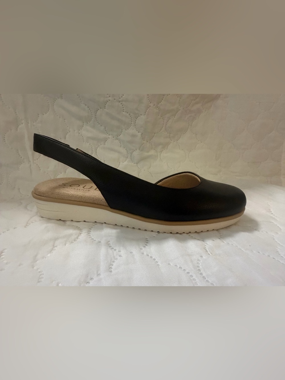SOUL Naturalizer Black Slingback Flat